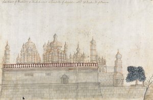 Side View of Bulliter or Bulishwur, a Temple of Mahdew by Gangaram Chintaman Tambat