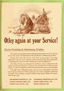 Otley Again at Your Service - To the Printing & Stationery Trades