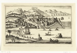 View of Chios by Gaspar Bouttats