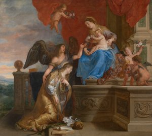 The Coronation of Saint Rosalia by Gaspar De Crayer