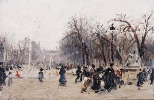 In the Tuileries Gardens by Gaspar Miro Lleo