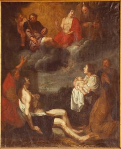 Parish Church (Sint-Pieterskerk). Interior. South Aisle. The Altar. Painting. The Birth of Christ. Attributed to G De Craeyer. 17th Century