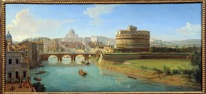 View of the Castle of Saint Angelo in Rome