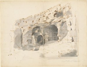 The Ruins of an Ancient Amphitheater by Gaspar van Wittel