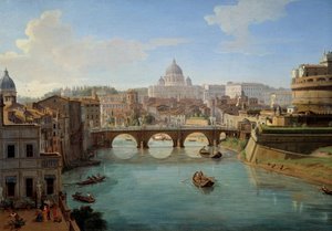 View of the Basilica of St. Peter in Rome (detail)