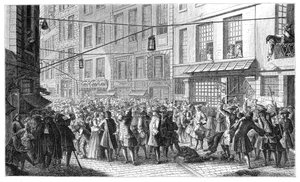 Quincampoix Street, Paris, 1718, 1885