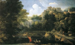 River Landscape Showing Shepherd