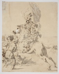 Horseman and Orientals Fighting