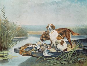 Hunting Souvenirs: Dogs and Game by Gaston Gelibert