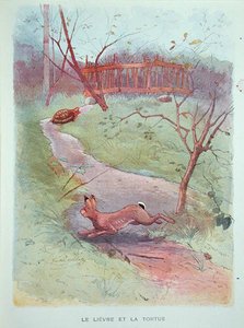 The Hare and the Tortoise, illustration from the Fables by Jean de la Fontaine (1621-95) early 20th century