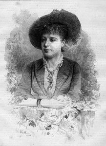 Portrait of Rosita Mauri, Spanish classical dancer. Engraving by Vuillier in “Le Monde Illustré” n°1237 of 11 December 1880