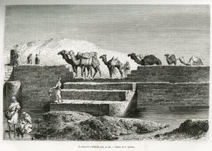 The Reservoir of Abdallah (Saudi Arabia) (engraving by G. Vuillier, to illustrate the story 