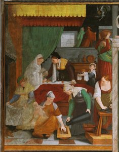 Nativity of Mary and Annunciation to St. Anne and St. Joachim by Gaudenzio Ferrari
