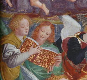 The Concert of Angels, 1534-36 (detail)