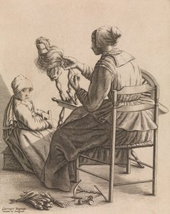 A Woman Spinning by Geertruydt Roghman