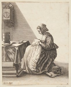A Woman Pleating