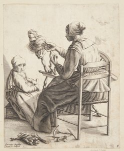 A Woman Spinning by Geertruyt Roghman