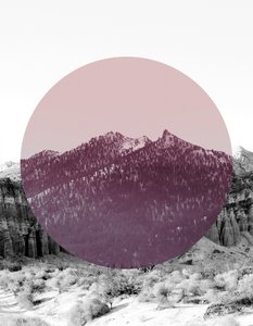 Abstract Mountain Circle