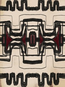 Red Tribal Geometry
