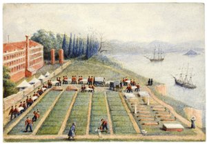 The burial ground at the General Hospital, Scutari, April 1855 by General E.W. Wray