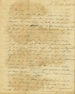 Letter from Rosalie Saugrain to P. R. Bureau