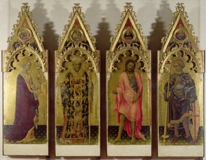 Four Saints from the Quaratesi Polyptych: Mary Magdalene, St. Nicholas, St. John the Baptist and St. George, 1425