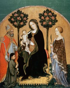 Madonna with Child and Saint Catherine, Saint Nicolas and Donor