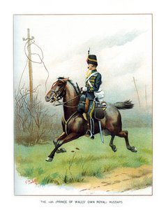 The 10th Prince of Wales Own Royal Hussars, c1890 by Geoffrey Douglas Giles