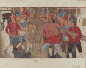 Station of the Cross No. 2: The Cross is Laid on Jesus
