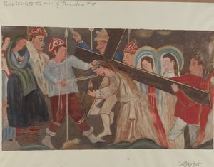 Station of the Cross No. 8: Jesus Speaks to the Women of Jerusalem