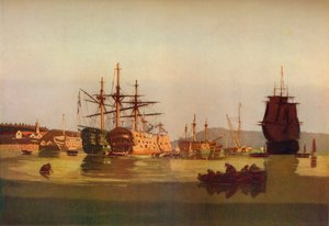 HMS Revenge and French Prize Hulk