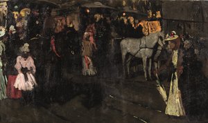 A Sunday Evening at the Dam, Amsterdam by Georg Hendrik Breitner