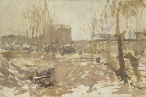 Building site on De Clercqstraat by Georg-Hendrik Breitner
