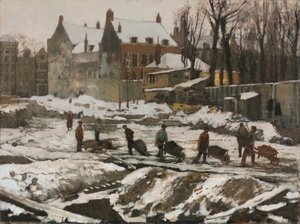Construction Site in Amsterdam by Georg Hendrik Breitner