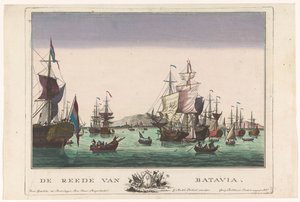 View of the Harbor in Batavia by Georg Balthasar Probst