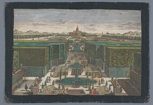 View of an Avenue on the Left Side of a Garden by Georg Balthasar Probst