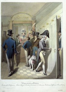 The Office of the Theatre Francais, from Tableau de Paris, 1815-30 by Georg Emanuel Opitz