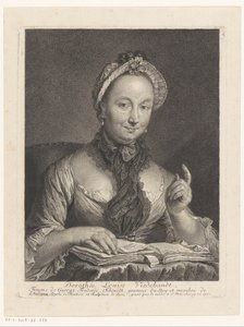 Portrait of Dorothée Louise Viedebandt, Wife of the Artist Georg Friedrich Schmidt (title on object: Dorothée Louise Viedebandt, Femme de George Frederic Schmidt)