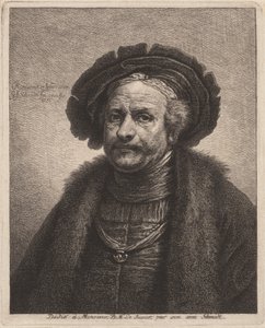 Self-Portrait of Rembrandt by Georg Friedrich Schmidt, after Rembrandt van Rijn