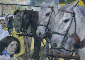 Horse Tram on the Dam of Amsterdam by George Hendrik Breitner