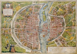 Civitatis Orbis Terrarum (Theatrum orbis terrarum). 1572-1617. Paris (1572). Volume I. Etching. SPAIN. CASTILE AND LEON. Salamanca. Salamanca University Library by Georg Hogenberg Franz (1535 90) & Ortelius Abraham (1527 98) Braun