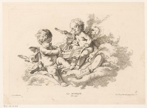 Music (title on object: La Musique, series title: Book of Arts) by Georg Leopold Hertel