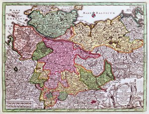 Map of Northern Germany, from an Atlas