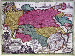 The Russian Empire by Georg Matthäus Seutter
