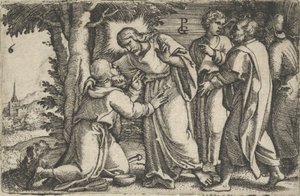 Christ Healing the Leper, from The Story of Christ by Georg Pencz