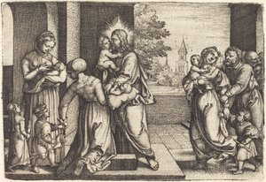 Christ Surrounded by Children by Georg Pencz