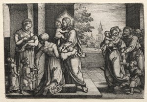 Christ with Little Children by Georg Pencz