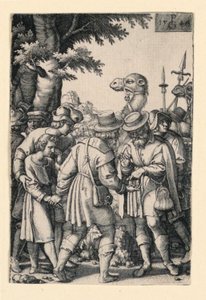 Joseph sold by his brothers, from the Story of Joseph by Georg Pencz