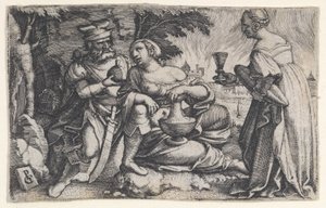 Lot and His Daughters by Georg Pencz