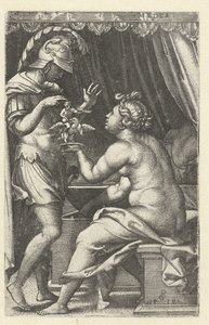 Medea Gives Jason a Statue of Ganymede with Eagle by Georg Pencz